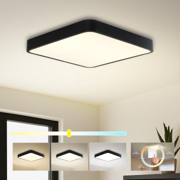 Brilagi - POOL SQUARE LED mennyezeti lámpatest, 48W, 230V, 3000/4500/6000K, 50x50 cm, fekete