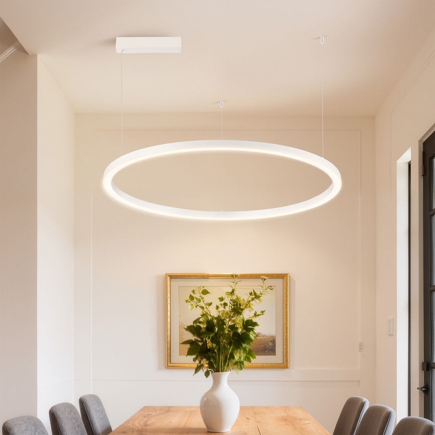 Brilagi - PORTOFINO LED dimmelhető kábelre függesztett csillár LED/60W/230V 3000-6000K átm. 80 cm fehér + távirányító