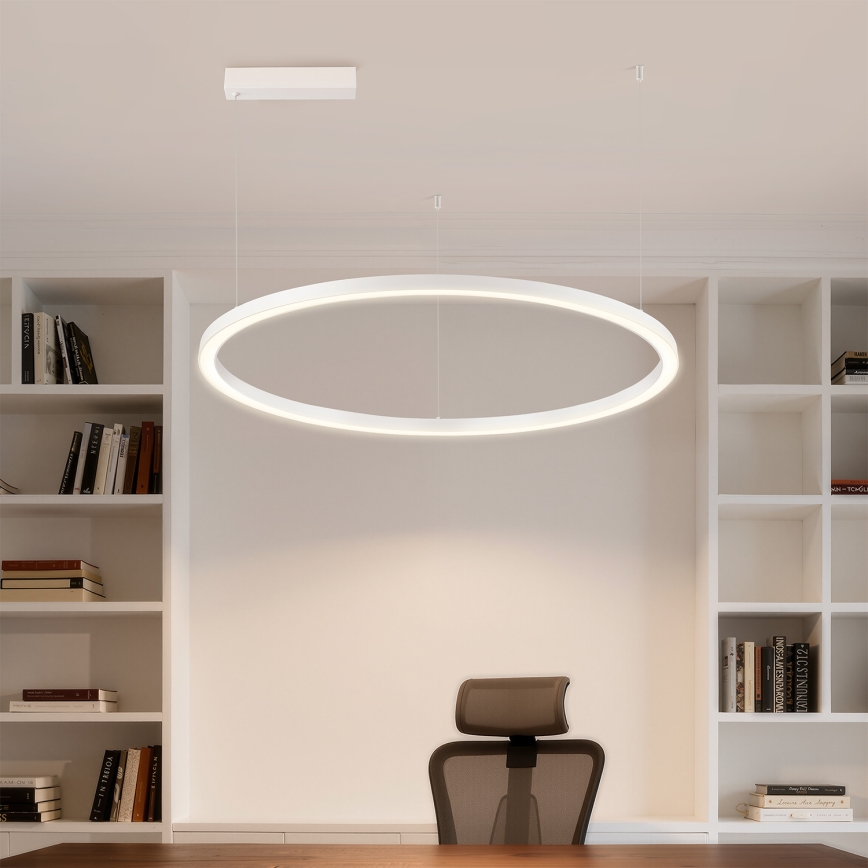 Brilagi - PORTOFINO LED dimmelhető kábelre függesztett csillár LED/60W/230V 3000-6000K átm. 80 cm fehér + távirányító