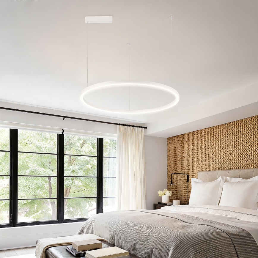Brilagi - LED dimmelhető csillár kábeles felfüggesztéssel PORTOFINO LED/60W/230V 3000-6000K átm. 80 cm fehér + távirányító