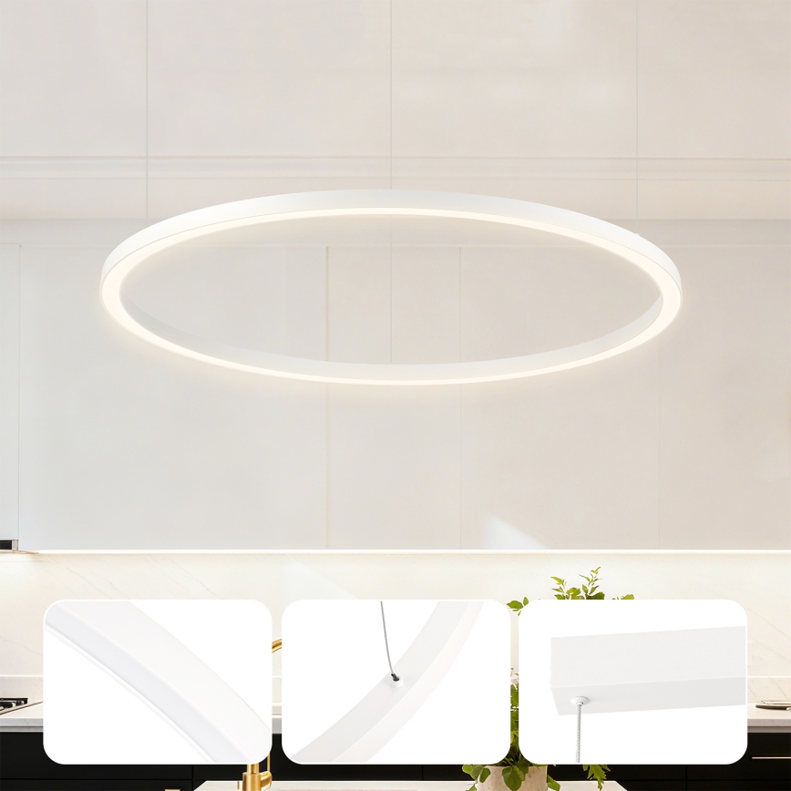 Brilagi - LED dimmelhető csillár kábeles felfüggesztéssel PORTOFINO LED/60W/230V 3000-6000K átm. 80 cm fehér + távirányító