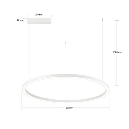 Brilagi - LED dimmelhető csillár kábeles felfüggesztéssel PORTOFINO LED/60W/230V 3000-6000K átm. 80 cm fehér + távirányító