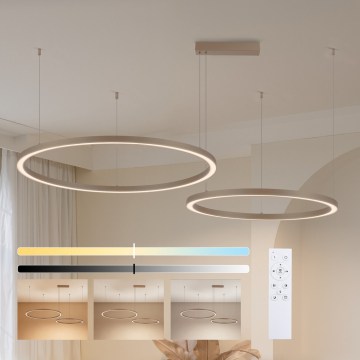 Brilagi - PORTOFINO LED dimmelhető kábeles csillár LED/98W/230V 3000-6000K bézs + távirányító