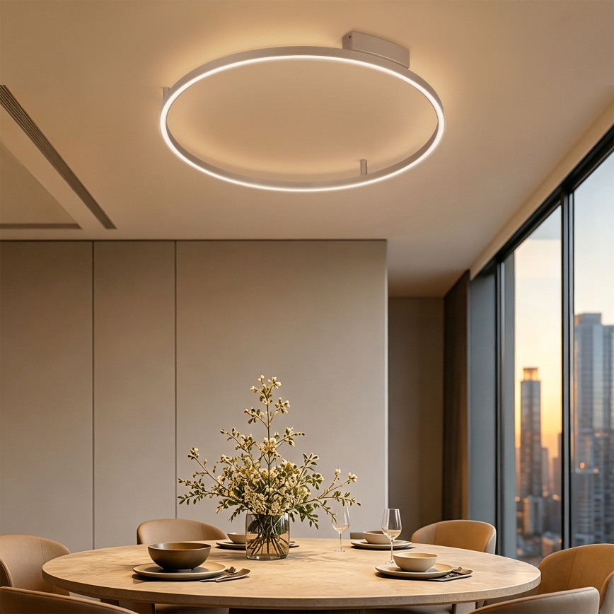 Brilagi - PORTOFINO dimmelhető LED mennyezeti lámpa LED/60W/230V 3000-6000K átm. 80 cm bézs + távirányító