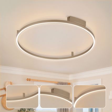 Brilagi - PORTOFINO dimmelhető LED mennyezeti lámpa LED/60W/230V 3000-6000K átm. 80 cm bézs + távirányító