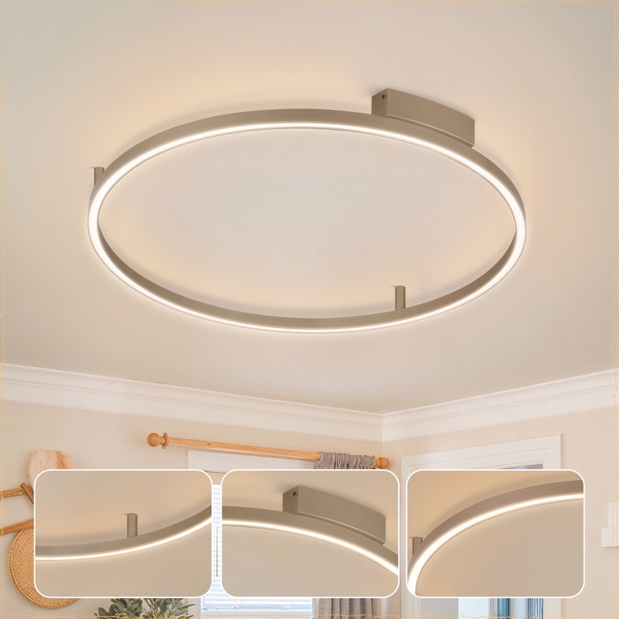 Brilagi - PORTOFINO dimmelhető LED mennyezeti lámpa LED/60W/230V 3000-6000K átm. 80 cm bézs + távirányító
