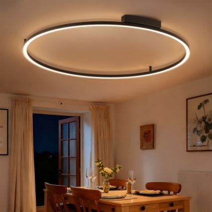 Brilagi - PORTOFINO LED fényerőszabályozható mennyezeti lámpa LED/85W/230V 3000-6000K átm. 120 cm fekete + távirányító