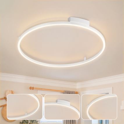Brilagi - LED dimmelhető mennyezeti lámpa PORTOFINO LED/60W/230V 3000-6000K, átmérő 80 cm, fehér + távirányító