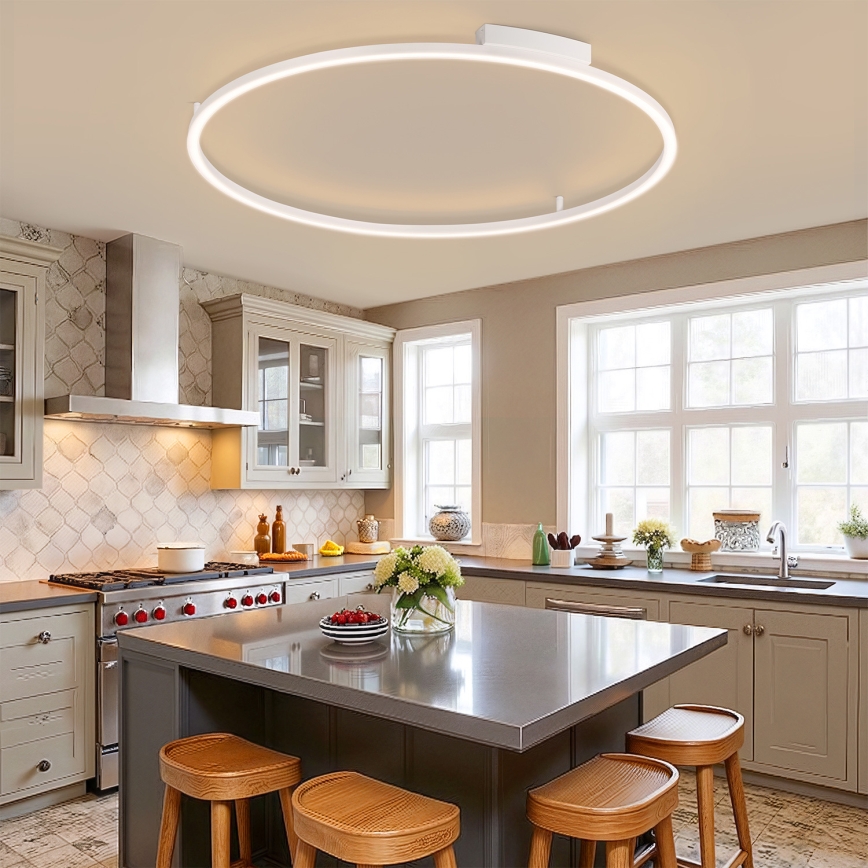 Brilagi - LED fényerőszabályozható mennyezeti lámpa PORTOFINO LED/85W/230V 3000–6000K átmérő 120 cm fehér + távirányító