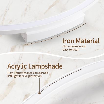 Brilagi - LED fényerőszabályozható mennyezeti lámpa PORTOFINO LED/85W/230V 3000–6000K átmérő 120 cm fehér + távirányító