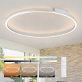 Brilagi - PORTOFINO LED dimmelhető mennyezeti lámpa LED/85W/230V 3000-6000K átm. 120 cm ezüst + távirányító