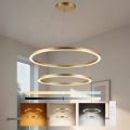Brilagi - PORTOFINO LED fényerőszabályozható csillár kábelen LED/98W/230V 3000-6000K átm. 80 cm aranyszínű + távirányító