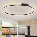 Brilagi - PORTOFINO LED fényerőszabályozható mennyezeti lámpa LED/85W/230V 3000-6000K átm. 120 cm fekete + távirányító