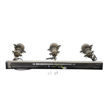 Brilagi - PYRONIC láncos csillár 3xE27/40W/230V bronz/patina