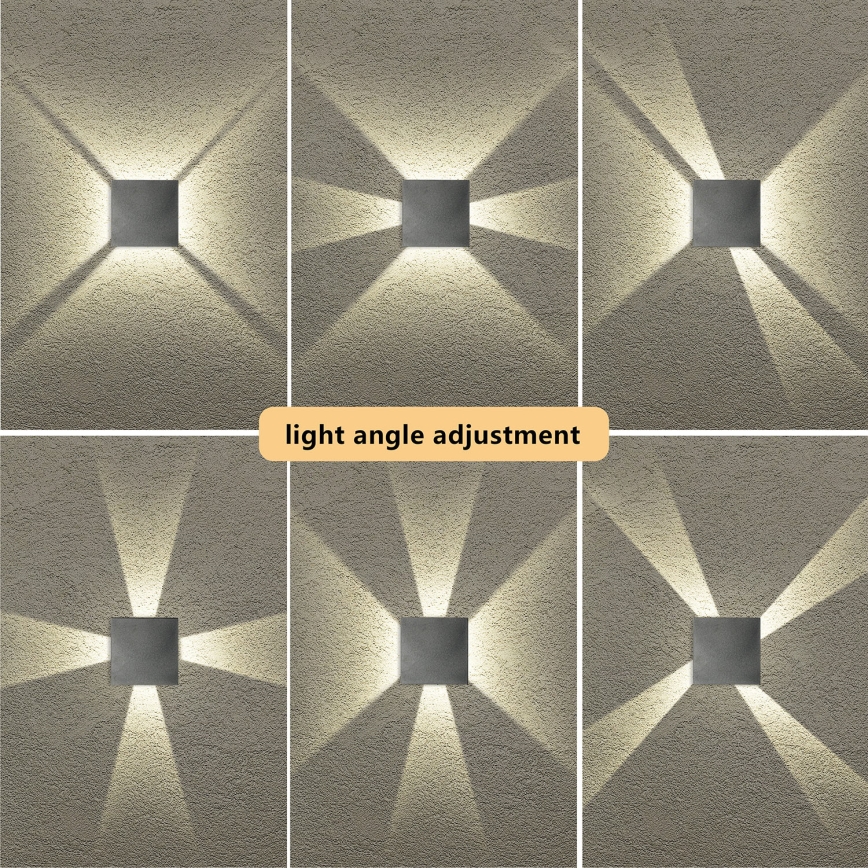 Brilagi - QUADRAY LED/4W/230V kültéri fali lámpatest, antracit, IP65