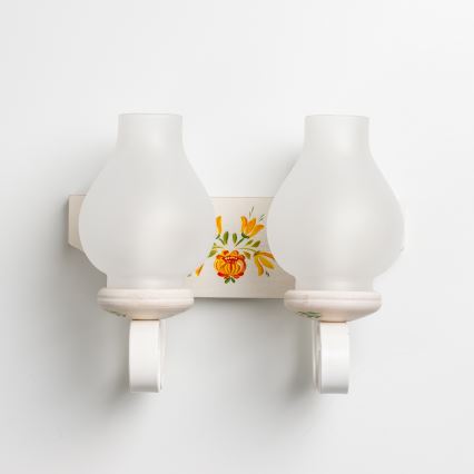 Brilagi - QUEEN fali lámpa 2xE14/40W/230V bükk/krémszínű