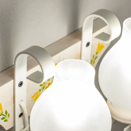 Brilagi - QUEEN fali lámpa 2xE14/40W/230V bükk/krémszínű