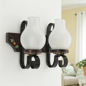 Brilagi - QUEEN fali lámpa 2xE14/40W/230V bükk/wenge