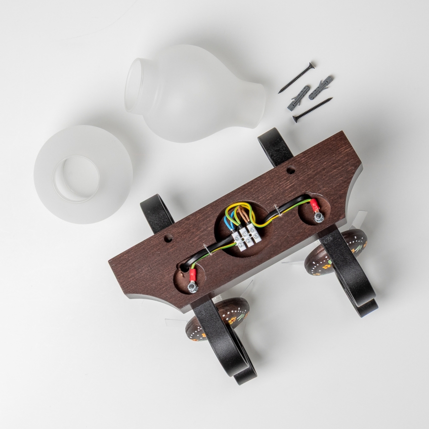 Brilagi - QUEEN fali lámpa 2xE14/40W/230V bükk/wenge