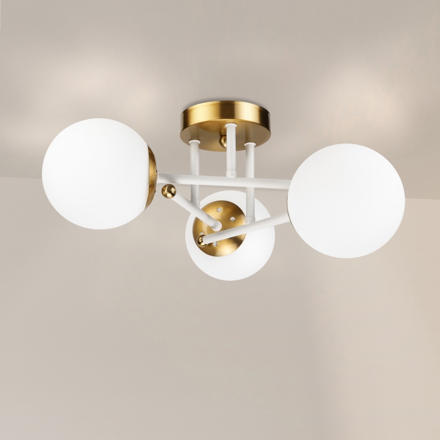 Brilagi - Ráépített csillár MALIVA 3xE14/15W/230V arany/fehér