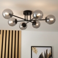 Brilagi - Ráépített csillár MALIVA 6xE14/15W/230V fekete/füstszínű