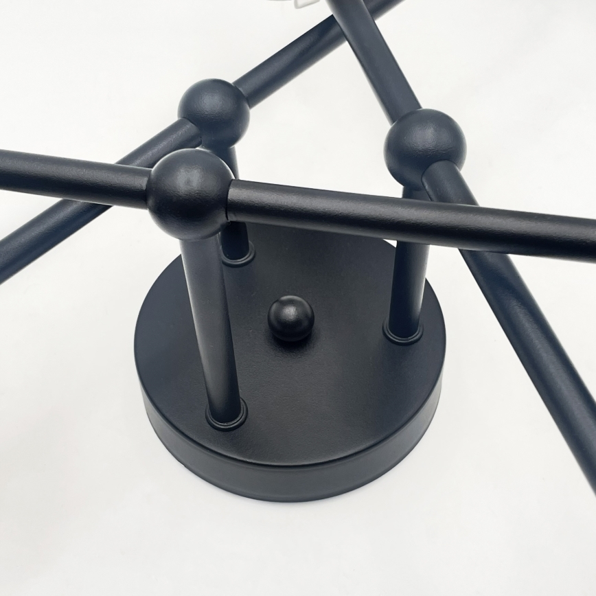 Brilagi - Ráépített csillár MALIVA 6xE14/15W/230V fekete/füstszínű