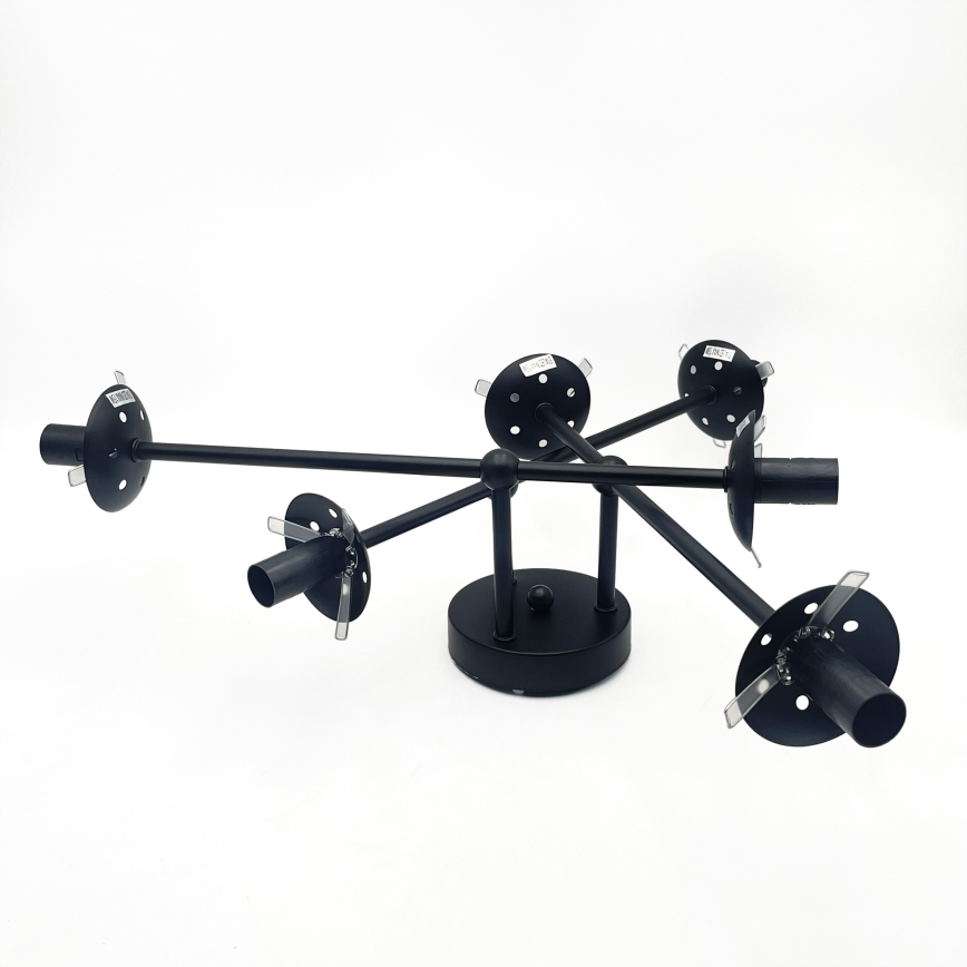 Brilagi - Ráépített csillár MALIVA 6xE14/15W/230V fekete/füstszínű