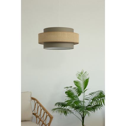Brilagi - RESNA kábeles függőlámpa 1xE27/60W/230V Ø 40 cm barna/bézs