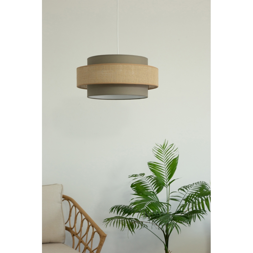 Brilagi - RESNA kábeles függőlámpa 1xE27/60W/230V Ø 40 cm barna/bézs