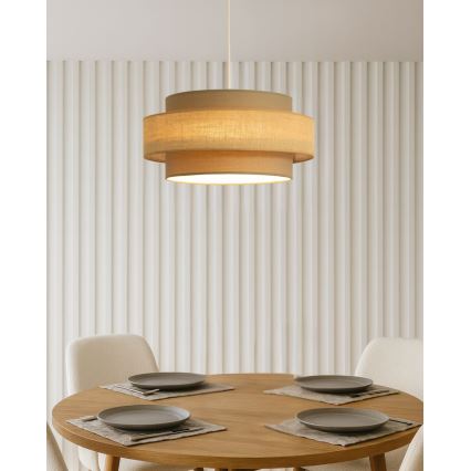 Brilagi - RESNA kábeles függőlámpa 1xE27/60W/230V Ø 40 cm barna/bézs