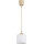 Brilagi - RETRO GLASS LED függeszték zsinóron, 1xE27/60W/230V, átm. 10 cm, bézs/fehér