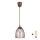Brilagi - RETRO GLASS LED függeszték zsinóron, 1xE27/60W/230V, átm. 17 cm, barna/füstös bézs