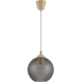 Brilagi - RETRO GLASS LED kábeles függeszték, 1x E27 (max. 60W), 230V, átm. 18 cm, bézs/füstszürke