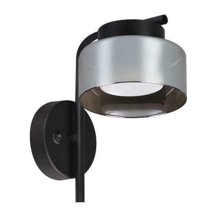 Brilagi - LED RGB+CCT fényerőszabályozható fali lámpa AURA LUX 1xGX53/14W/230V 2700-6500K Wi-Fi Tuya fekete/füstszínű