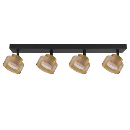 Brilagi - AURA LUX LED RGB+CCT dimmelhető spotlámpa 4xGX53/14W/230V 2700-6500K Wi-Fi Tuya fekete/arany