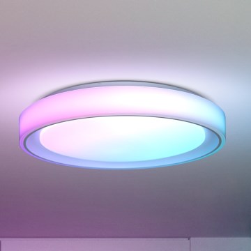 Brilagi - RGB LED, fényerőszabályozható mennyezeti lámpatest FLOCO LED/30W/230V átm. 39,5 cm 3000–6500K Wi‑Fi Tuya + LED/6W + távirányító