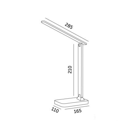 Brilagi - RGBW LED fényerőszabályozható asztali lámpa MODO LED/7W/5V 3000/4000/6500K fekete