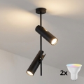 Brilagi - RGBW LED fényerőszabályozható rudas csillár BRANCH 2xGU10/6,5W/230V 2700-6500K fekete