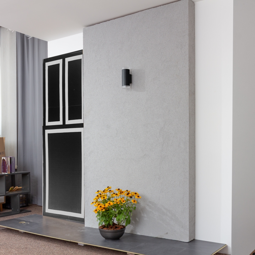 Brilagi - LED RGBW fényerőszabályozható kültéri fali lámpatest MATERA 2xGU10/4,8W/230V 3000K IP54 fekete + távirányító
