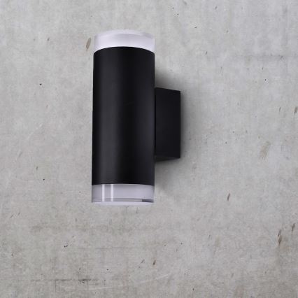 Brilagi - LED RGBW fényerőszabályozható kültéri fali lámpatest MATERA 2xGU10/4,8W/230V 3000K IP54 fekete + távirányító