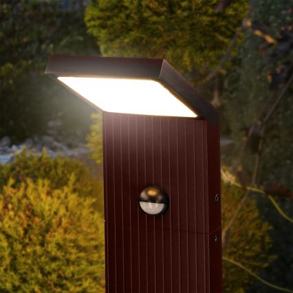 Brilagi - RIANO kültéri LED lámpa mozgásérzékelővel LED/8W/230V barna IP65 80 cm