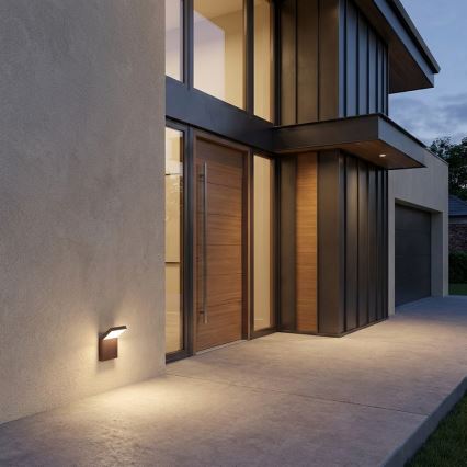 Brilagi - RIANO LED/8W/230V kültéri fali lámpatest barna IP65