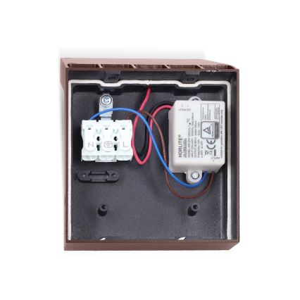 Brilagi - RIANO LED/8W/230V kültéri fali lámpatest barna IP65