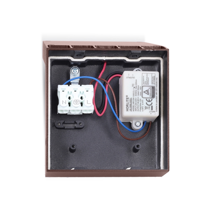 Brilagi - RIANO LED/8W/230V kültéri fali lámpatest barna IP65