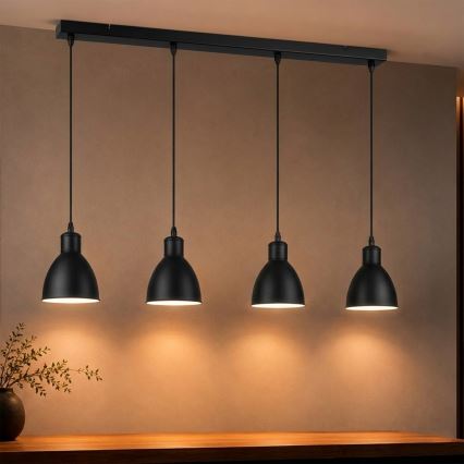 Brilagi - RIDDY LED csillár kábellel 4xE27/60W/230V fekete