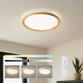 Brilagi - RIVO LED/72W/230V 3000-6000K fa dekor átmérő 50 cm + távirányító