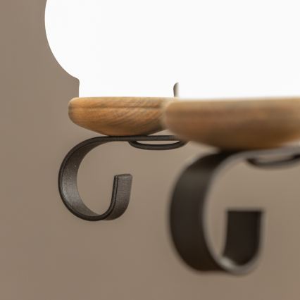 Brilagi - ROATA láncos csillár 5xE14/40W/230V, átmérő 50 cm, bükk