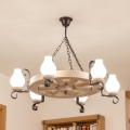 Brilagi - ROATA láncos csillár 6xE14/40W/230V tölgy