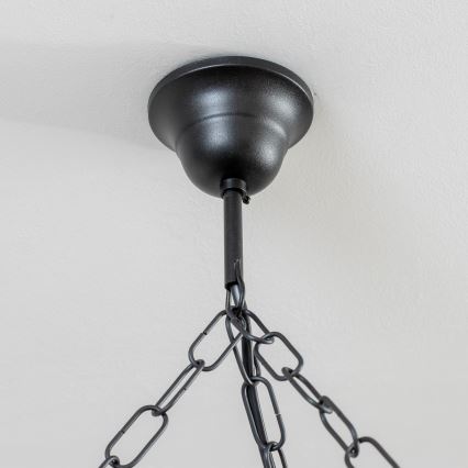 Brilagi - ROATA láncos csillár 6xE14/40W/230V, Ø 70 cm, bükk