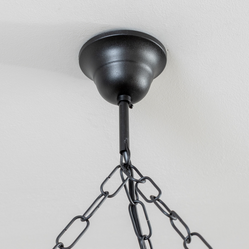 Brilagi - ROATA láncos csillár 6xE14/40W/230V, Ø 70 cm, bükk